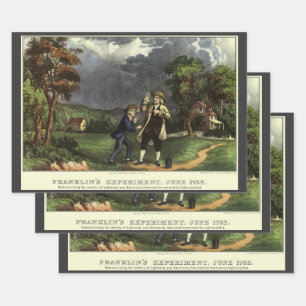 Benjamins Franklins Blitz mit dem Drachenexperimen Geschenkpapier Set