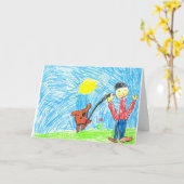 Benjamin's Get Well Balon Card Karte (Gelbe Blume)