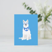 Benji Der Schweizer Weiße Schäferhund Postkarte (Stehend Vorderseite)