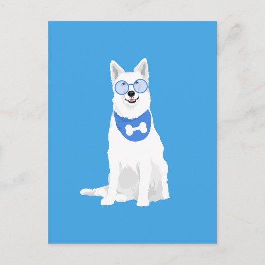 Benji Der Schweizer Weiße Schäferhund Postkarte (Vorderseite)