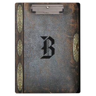 Benjura Alte Buch Stil Kühle Monogramm Klemmbrett