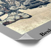 Benkei und Ushiwakamaru von Torii, Kiyonaga Ukiyo- Poster (Ecke)