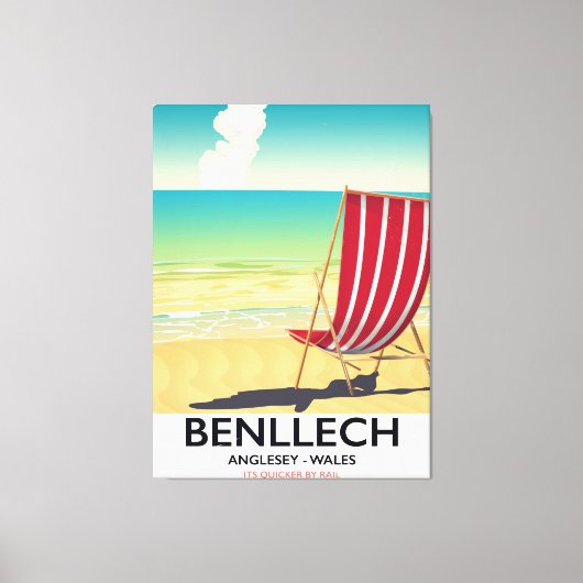 Benllech, Anglesey Wales Reiseplakat Leinwanddruck (Vorderseite)