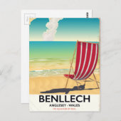 Benllech, Anglesey Wales Reiseplakat Postkarte (Vorne/Hinten)