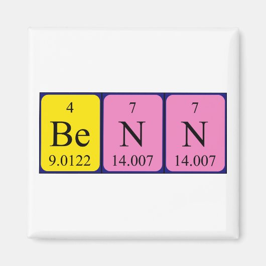 Benn Periodenmagnet Magnet (Vorne)