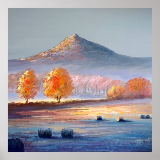 Bennachie Autumn Light Malposter drucken Poster (Vorne)