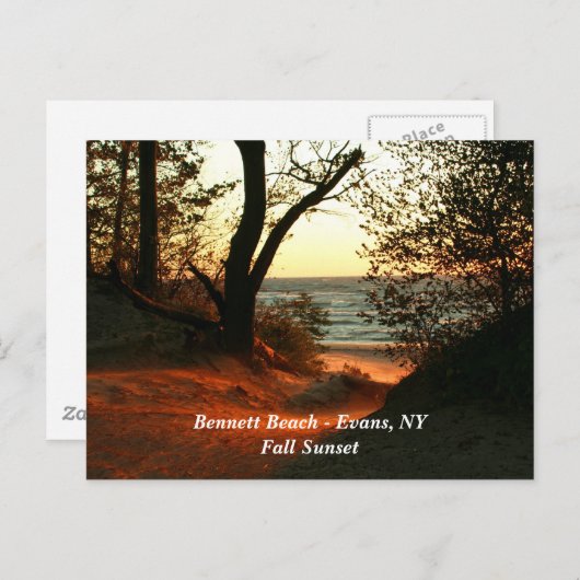 Bennett Beach - Evans, NY Postkarte (Vorne/Hinten)