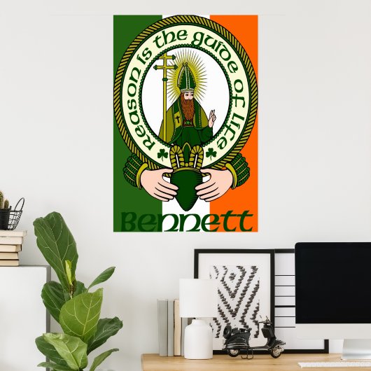 Bennett Clan Motto Poster Print (Heimbüro)