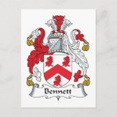 Bennett Familienwappen Postkarte (Vorderseite)