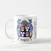 Bennett-Familienwappen-Tasse Kaffeetasse (Links)