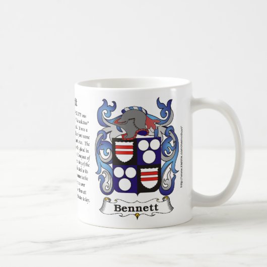 Bennett-Familienwappen-Tasse Kaffeetasse (Rechts)