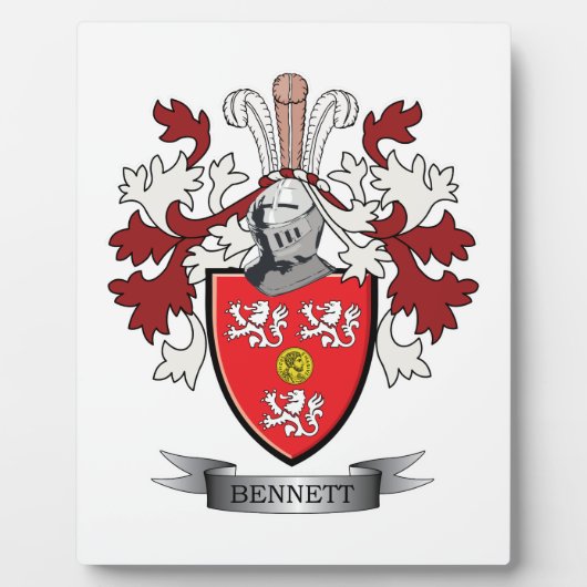 Bennett-Familienwappen-Wappen Fotoplatte (Vorderseite)