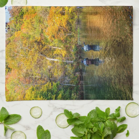 Bennett Herbstfischen Geschirrtuch (Gefaltet)