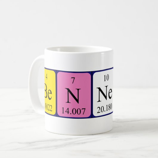 Bennett Periodenname Tasse (Vorderseite Links)