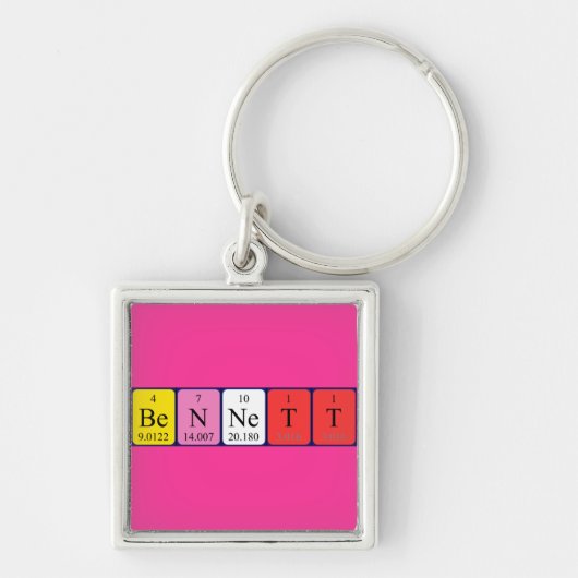 Bennett Periodenschlüsselring Schlüsselanhänger (Vorne)