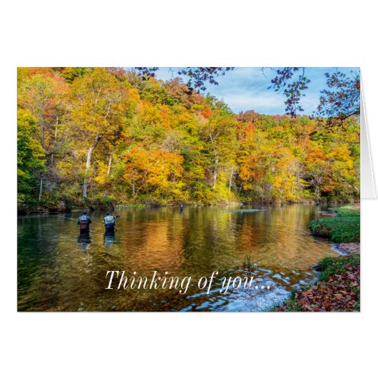 Bennett Spring Autumn Fishing Thinking of U Card (Vorderseite (Horizontal))