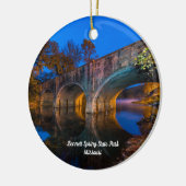 Bennett Spring Bridge Twilight Circle Ornament (Links)