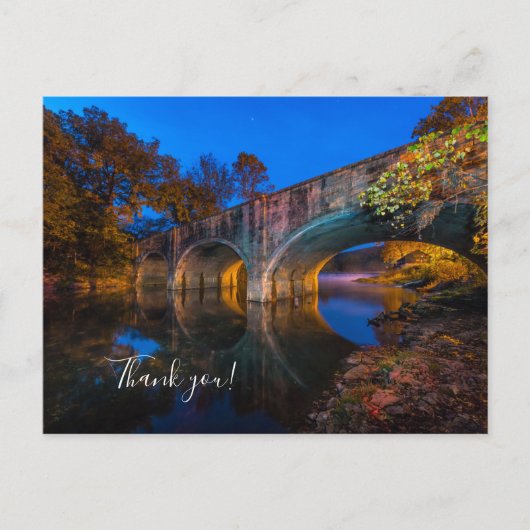 Bennett Spring Bridge Twilight Danke Postcard Postkarte (Vorderseite)