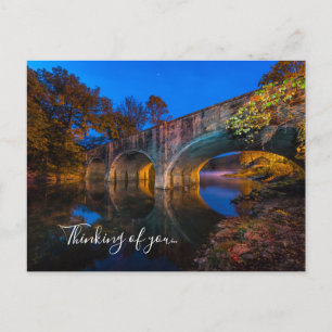 Bennett Spring Bridge Twilight Thinking U Postcard Postkarte