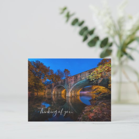 Bennett Spring Bridge Twilight Thinking U Postcard Postkarte (Stehend Vorderseite)