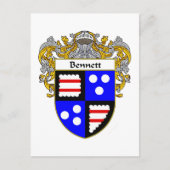 Bennett-Wappen (mantled) Postkarte (Vorderseite)