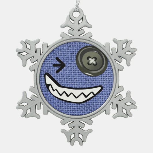 Bennettron Sherk Schneeflocke-Weihnachtsverzierung Schneeflocken Zinn-Ornament (Vorderseite)