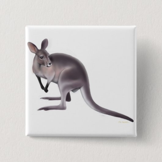 Bennetts Wallaby-Button Button (Vorderseite)