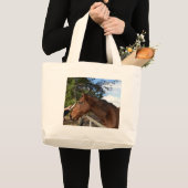 Bennie das große braune Pferd, das eine Pat liebt, Jumbo Stoffbeutel (Vorderseite (Produkt))