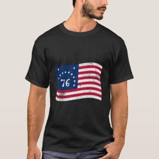 Bennington 76 American Flag €"Historic Patriotic T-Shirt