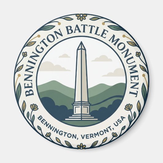 Bennington Battle Monument USA Magnet (Vorne)