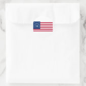 Bennington-Flagge vor der amerikanischen Revolutio Runder Aufkleber (Tasche)