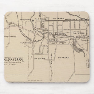 Bennington und Plan von Battleboro Mousepad