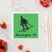 Bennington, VT - Green Mountain Skiing Town Serviette (Beispiel)