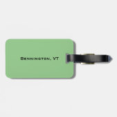 Bennington, VT Historischer Tag der Kartenübersich Gepäckanhänger (Rückseite horizontal)