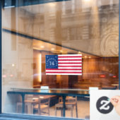 Benningtons Banner: Die 76 amerikanische Schlachtf Fensteraufkleber (Café-Fenster)