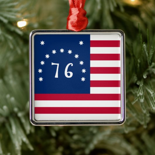 Benningtons Banner: Die 76 amerikanische Schlachtf Ornament Aus Metall (Baum)