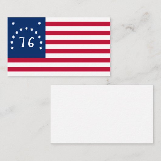 Benningtons Banner: Die 76 amerikanische Schlachtf Visitenkarte (Vorne/Hinten)