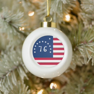 Benningtons Banner: Die 76er amerikanische Schlach Keramik Kugel-Ornament