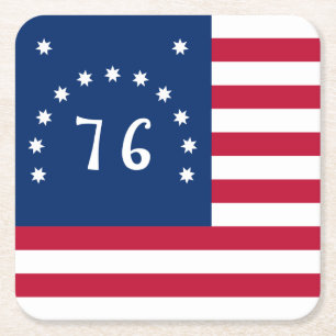 Benningtons Banner: Die 76er amerikanische Schlach Rechteckiger Pappuntersetzer