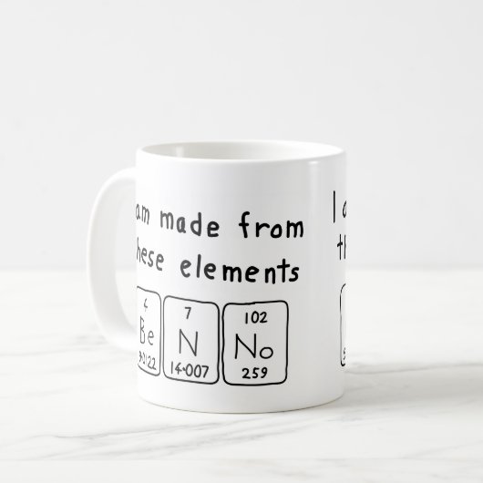 Benno Periodenname Tasse (Vorderseite Links)