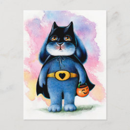 Benny Blue - Batbunny Halloween Postcard Postkarte