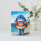 Benny Blue - Beach Postcard Postkarte (Stehend Vorderseite)