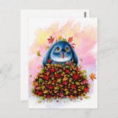 Benny Blue - Blätter Fall Postkarte (Vorne/Hinten)