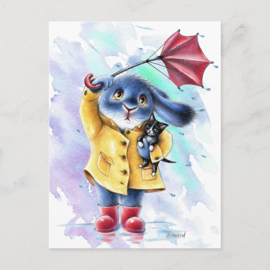 Benny Blue - Cat Rescue Postcard Postkarte (Vorderseite)