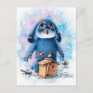 Benny Blue - DIY Bird House Postcard Postkarte