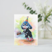 Benny Blue - Geburtstagskuchen-Postkarte Postkarte (Stehend Vorderseite)