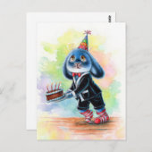 Benny Blue - Geburtstagskuchen-Postkarte Postkarte (Vorne/Hinten)