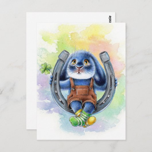 Benny Blue - Lucky Horseshoe Postcard Postkarte (Vorne/Hinten)
