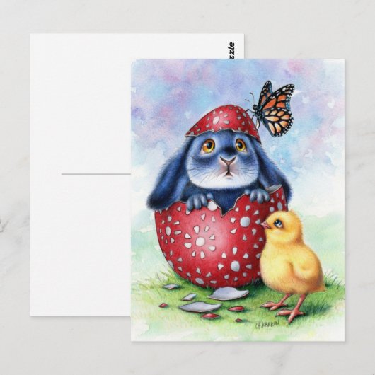 Benny Blue - Ostereier Postkarte (Vorne/Hinten)