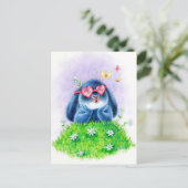 Benny Blue - Pink Glasses Postkarte (Stehend Vorderseite)